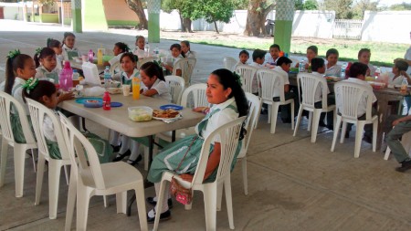 poniendo en practica el consumo de alimentos saludables después de una clase